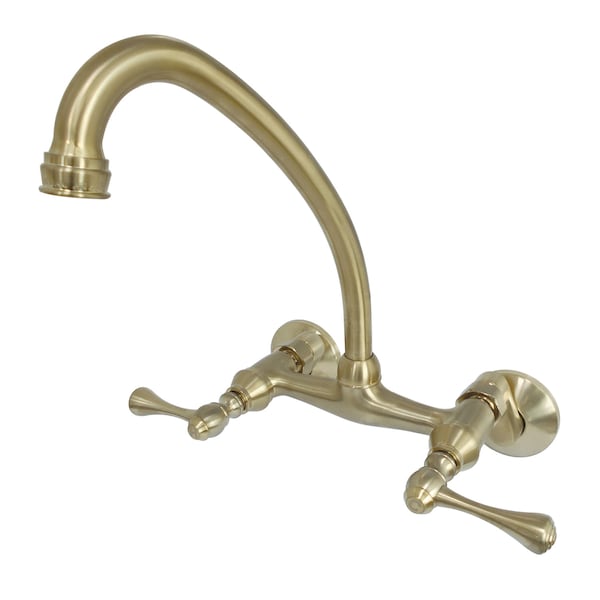 KS314SB 6-Inch Adjustable Center Wall Mount Kitchen Faucet
